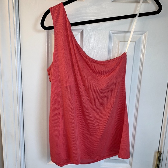 Off The Shoulder Pink Tank Top (women) - Picture 2 of 4